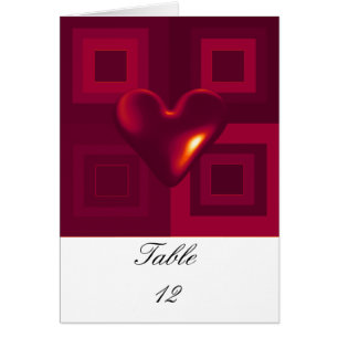 Ruby Red Table Seating Card