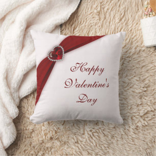 Ruby Red Valentine's Day Throw Pillow