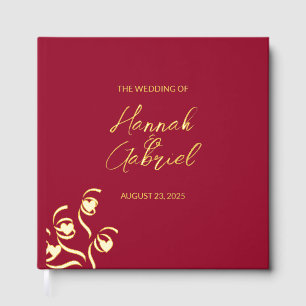 Ruby Red Wedding Guest Book