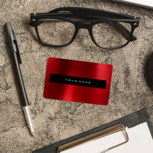 Ruby Red Wine Metallic Black Sommelier Stylist Business Card