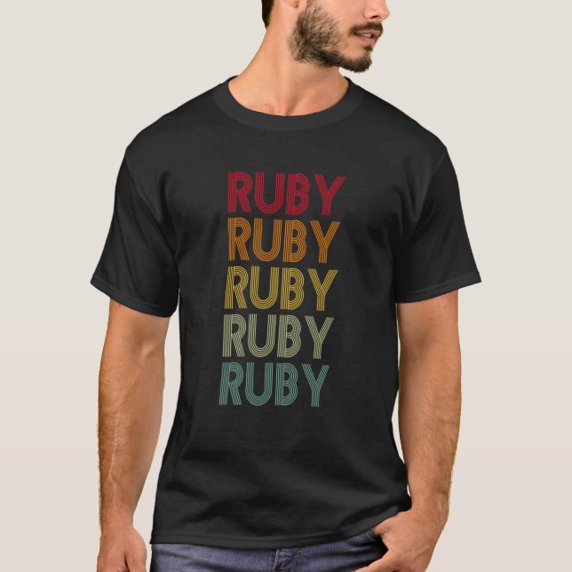 Ruby Retro Name Humour Nickname T-Shirt (Front)