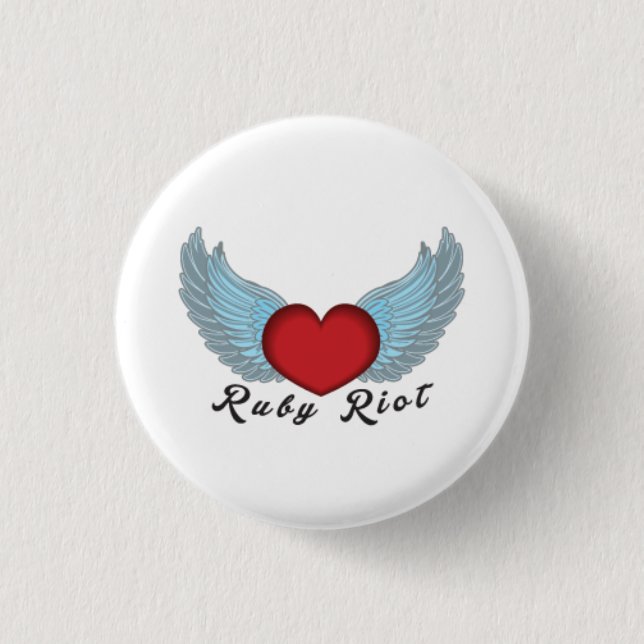 Ruby Riot Badge Button (Front)