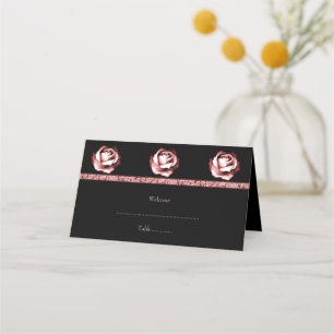 Ruby Rose Wedding Reception Place Card