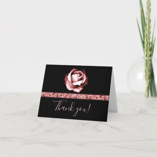 Ruby Rose Wedding Thank You Cards (Front)