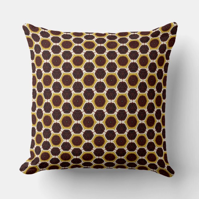 Ruby Rubix crimson red white geometric pattern Cushion (Front)