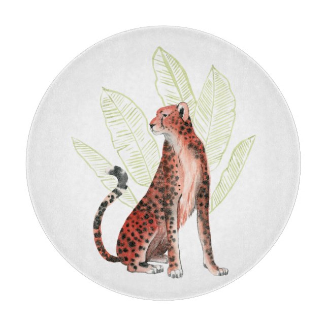 Ruby Runner Leopard Cutting Board (Front)