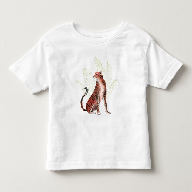 Ruby Runner Leopard Toddler T-Shirt (Front)