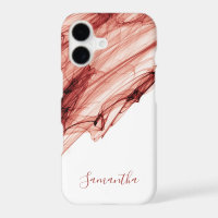 Ruby smoke red white elegant personalised