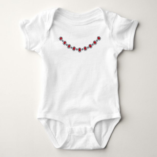 Ruby Socialite Necklace Baby Bodysuit (Front)