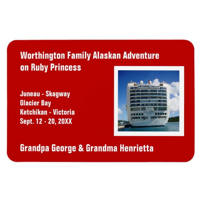 Ruby Stern Custom Stateroom Door Marker Magnet (Horizontal)