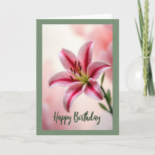 Ruby Striation Birthday Card