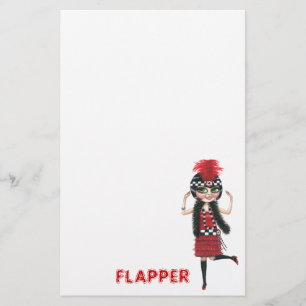 Ruby the Roaring '20s Flapper Stationery