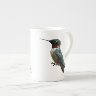 Ruby-Throated Hummingbird Bird Photography Bone China Mug
