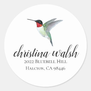 Ruby-throated Hummingbird Classic Round Sticker