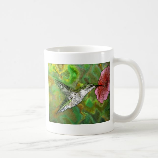 Ruby throated Hummingbird Coffee Mug (Right)