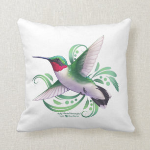 Ruby Throated Hummingbird Cushion