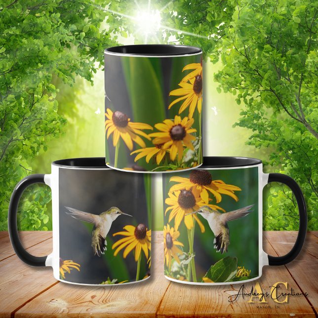 Ruby-Throated Hummingbird "In Blackeyed Susan" Mug (Creator Uploaded)