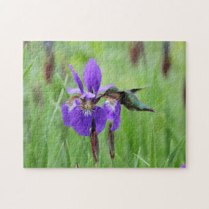 Ruby-throated hummingbird jigsaw puzzle