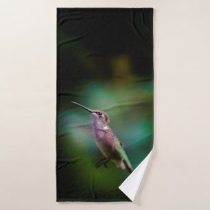 Ruby-throated Hummingbird - Original Photograph Bath Towel Set