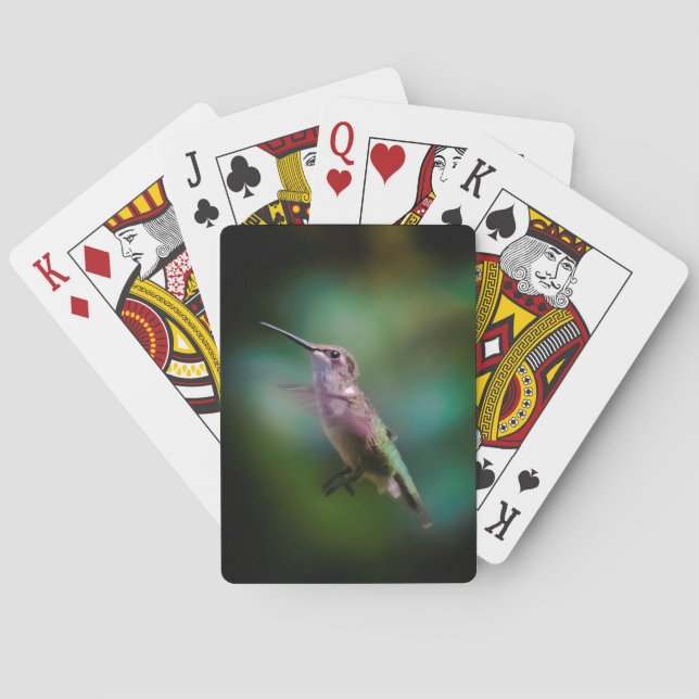 Ruby-throated Hummingbird - Original Photograph Playing Cards (Back)