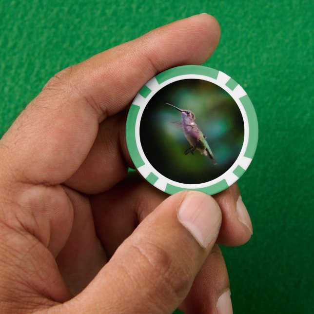 Ruby-throated Hummingbird - Original Photograph Poker Chips (Hand)