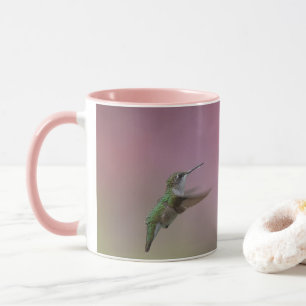 Ruby Throated Hummingbird pink Accent Mug