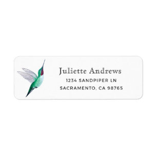 Ruby-throated Hummingbird Return Label Return Address Label