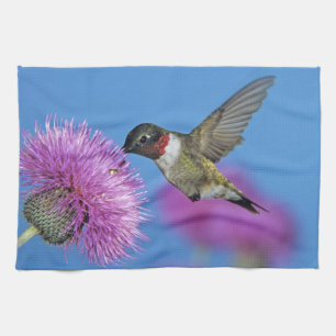 Ruby-throated Hummingbird Tea Towel
