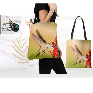 Ruby-Throated Hummingbird Tote Bag