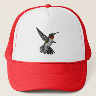 Ruby Throated Hummingbird Trucker Hat