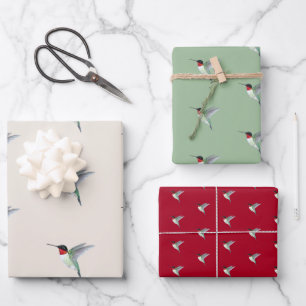 Ruby-throated Hummingbird Wrapping Paper Sheet