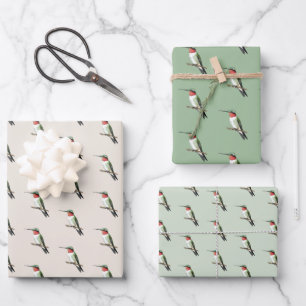 Ruby-throated Hummingbird Wrapping Paper Sheet