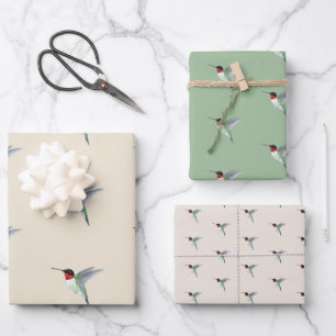 Ruby-throated Hummingbird Wrapping Paper Sheet