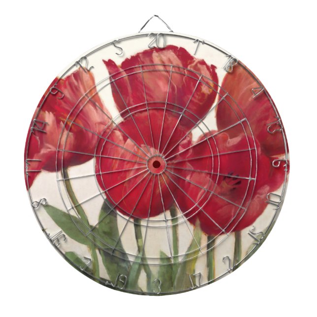 Ruby Tulips Dartboard (Front)