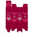 Ruby wedding anniversary heart photo wine box