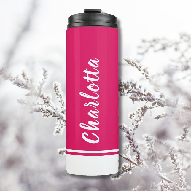 Ruby White | Elegant | Minimal | Customised Thermal Tumbler (Creator Uploaded)