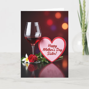 Ruby Wine Happy Mothers Day Card