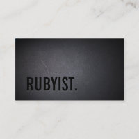 Rubyist RoR programmer Bold Black Miniamlist