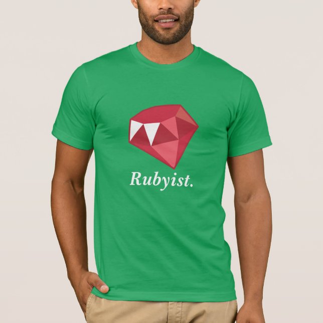 Rubyist Ruby Programmer Green Shirt (Front)