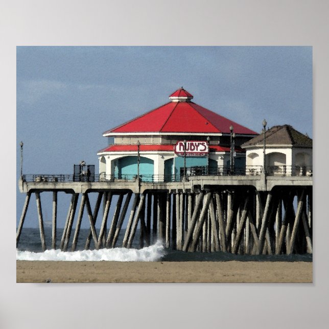 Ruby's Diner Huntington Beach Pier   Poster (Front)