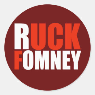 RUCK FOMNEY white Classic Round Sticker