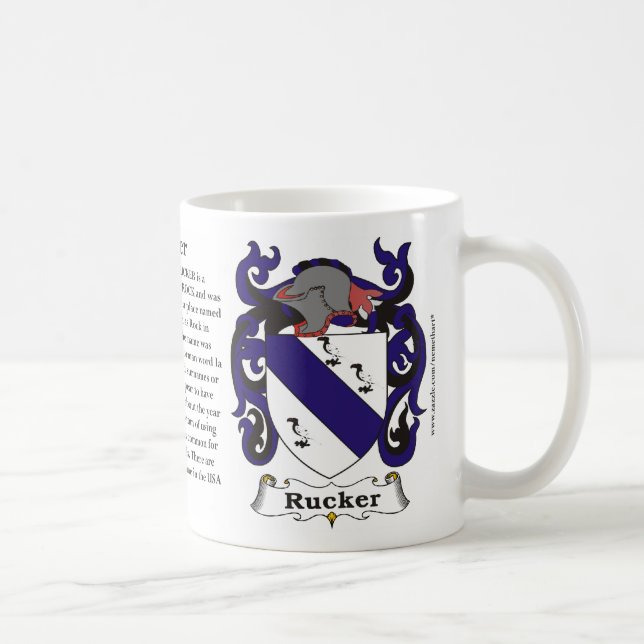 Rucker Family Coat of Arms Mug (Right)