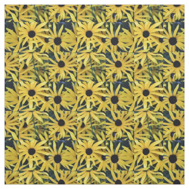 Rudbeckia Black Eyed Susans geo 1 Fabric (Swatch)