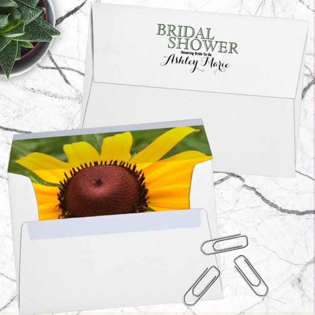 Rudbeckia Flower Close-Up Photograph Envelope (Creator Uploaded)