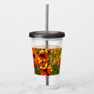 RUDBECKIA FLOWERS ACRYLIC TUMBLER