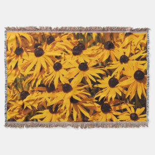 Rudbeckia Fulgida / Orange Coneflower Throw Blanket