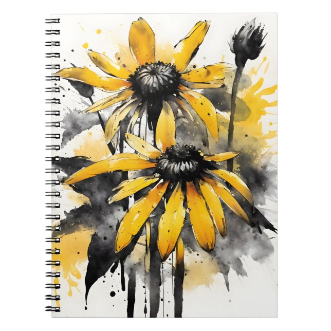 Rudbeckia - Watercolor flowers Notebook (Front)