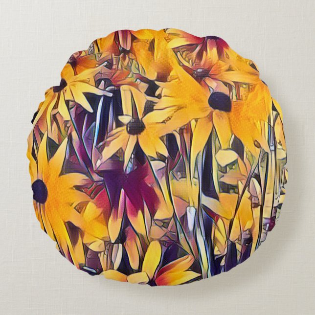RUDBECKIAS ROUND CUSHION (Front)