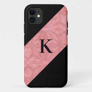 Ruddy Pink Batik And Black Letter  iPhone 11 Case