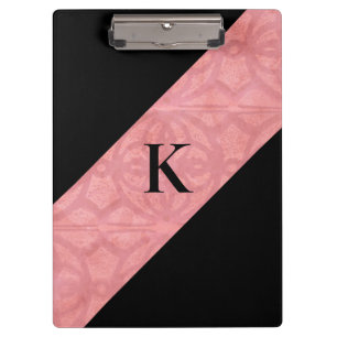Ruddy Pink Batik And Black Letter Clipboard